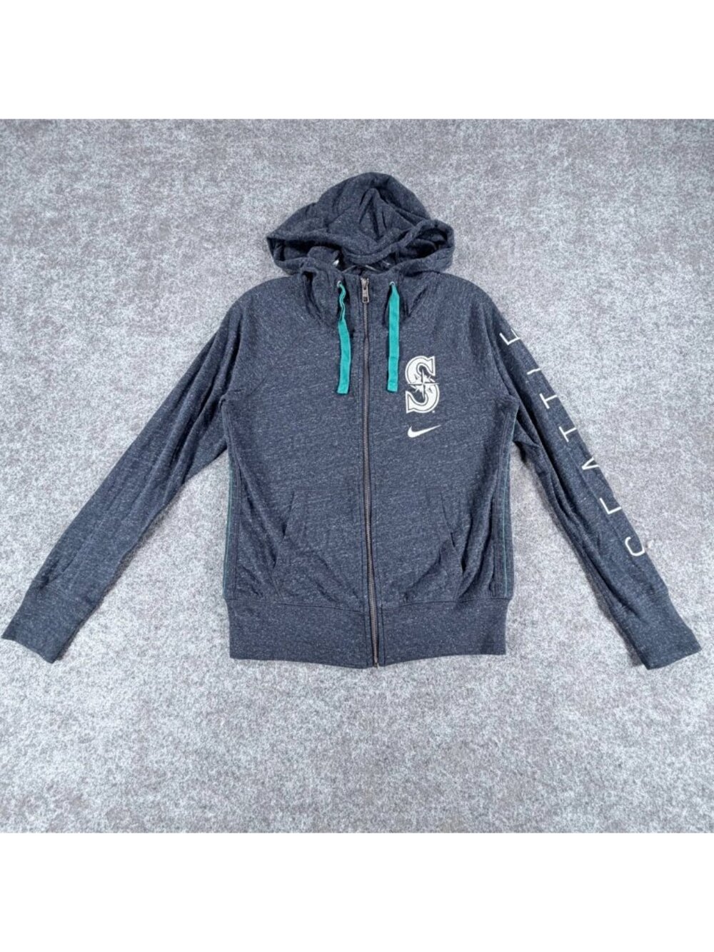 Vintage Nike Seattle Mariners Full-Zip Hoodie Womens XS Blue MLB Baseball